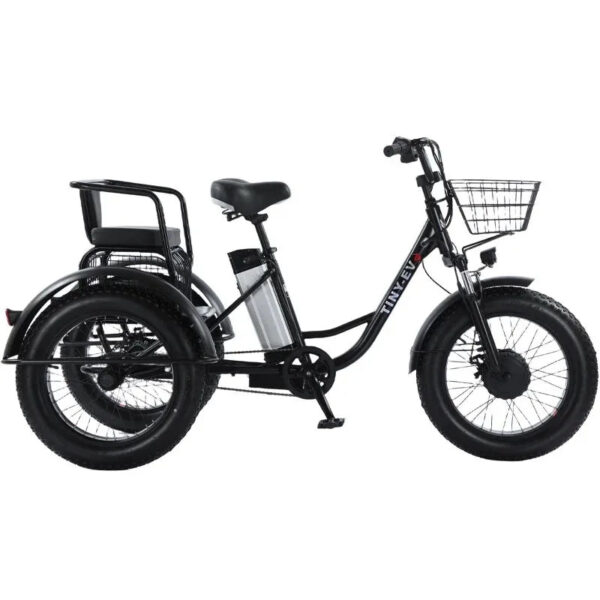 Fat Tire Electric Bicycle 20 Inch 3 Wheel Electric Cargo Bike For Adults